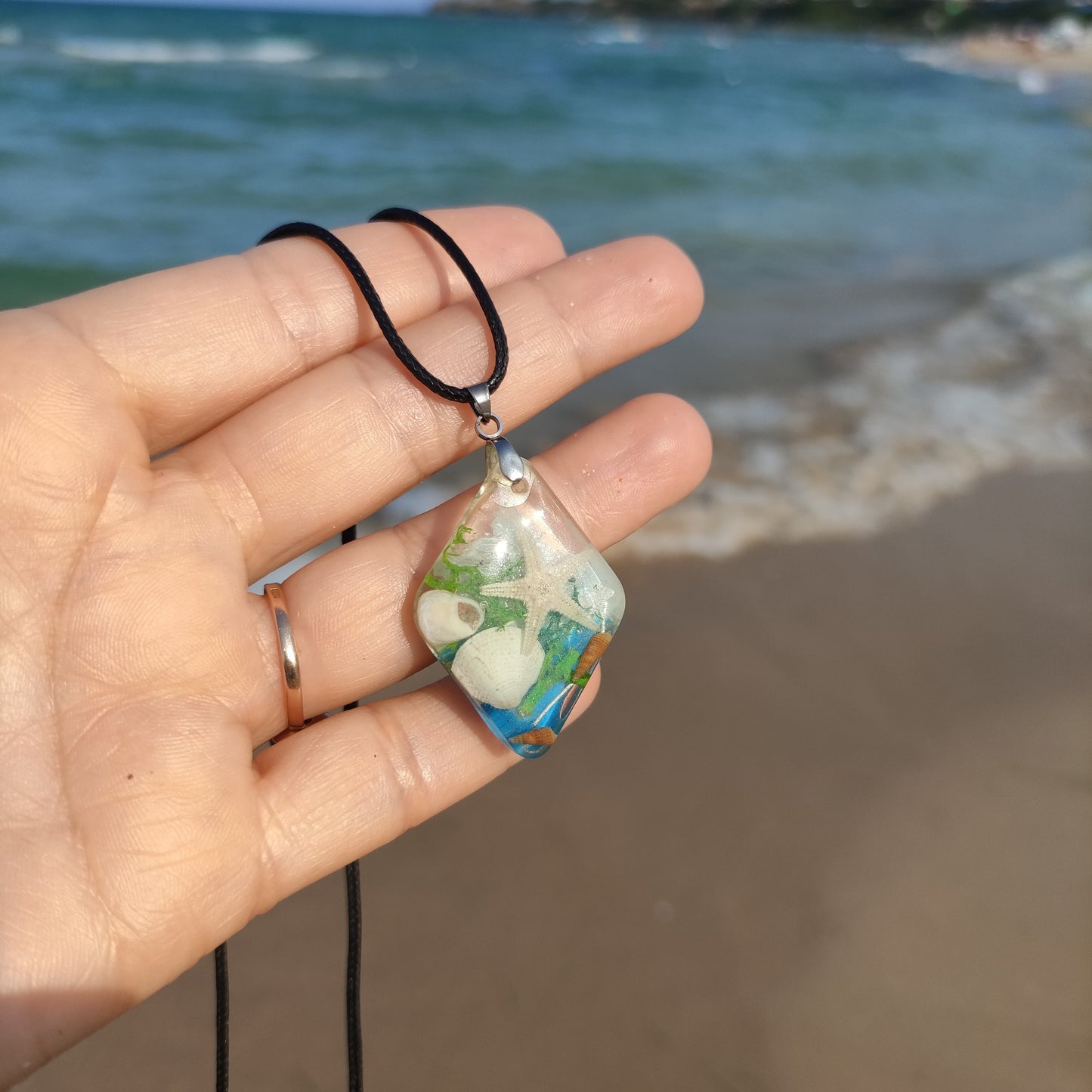 Тюркоазено колие с морска звезда